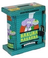 Kral Şakir - Hakuna Makarna Kitap Görünümlü Kilitli Ahşap Kumbara