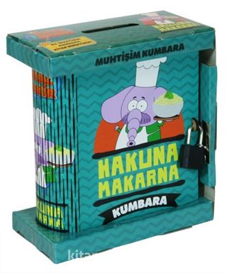 Kral Şakir - Hakuna Makarna Kitap Görünümlü Kilitli Ahşap Kumbara
