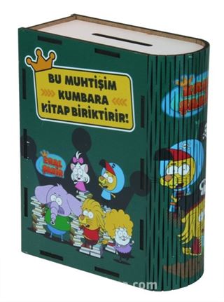 Kral Şakir - Korsanlar Kitap Görünümlü Kilitli Ahşap Kumbara