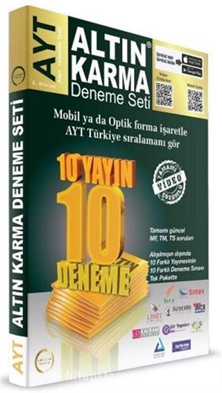 AYT Deneme Seti 10 Farklı Yayın 10 Farklı Deneme