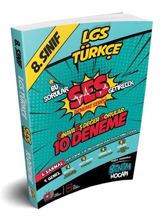 LGS 8.Sınıf SES Getirecek Türkçe 10 Deneme