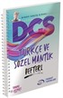 DGS Türkçe ve Sözel Mantık Defteri