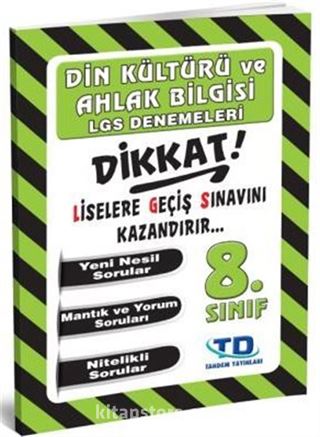 8. Sınıf Din Kültürü ve Ahlak Bilgisi LGS Denemeleri