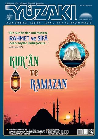 Yüzakı Aylık Edebiyat, Kültür, Sanat, Tarih ve Toplum Dergisi Sayı:182 Nisan 2020