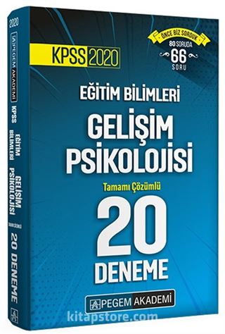 2020 KPSS Eğitim Bilimleri Gelişim Psikolojisi Tamamı Çözümlü 20 Deneme