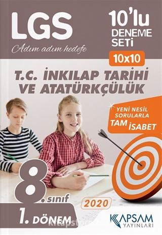 LGS T.C. İnkılap Tarihi ve Atatürkçülük 10'lu Deneme Seti (1. Dönem)