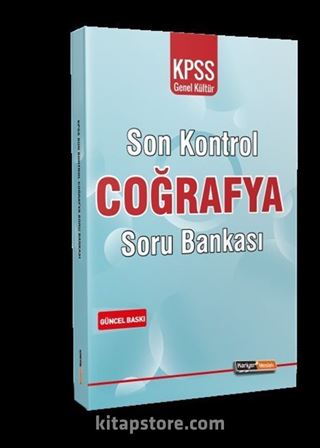 2021 KPSS Genel Kültür Coğrafya Son Kontrol Soru Bankası