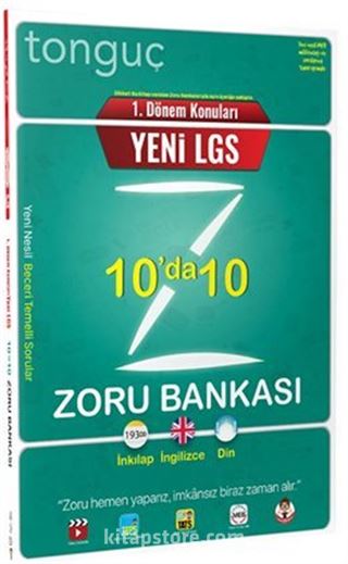 1. Dönem Konuları Yeni LGS 10'da 10 Zoru Bankası