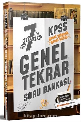 KPSS Genel Yetenek Genel Kültür 7 Günde Genel Tekrar Soru Bankası