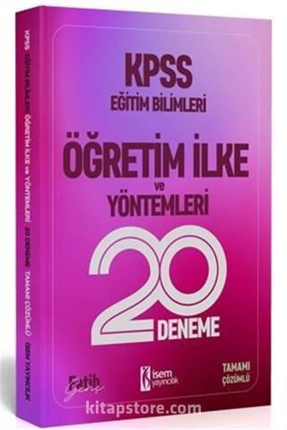 2020 KPSS Eğitim Bilimleri Öğretim İlke ve Yöntemleri 20 Deneme