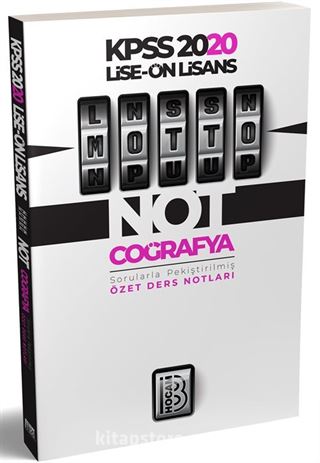 2020 KPSS Lise Önlisans Motto Coğrafya Ders Notları