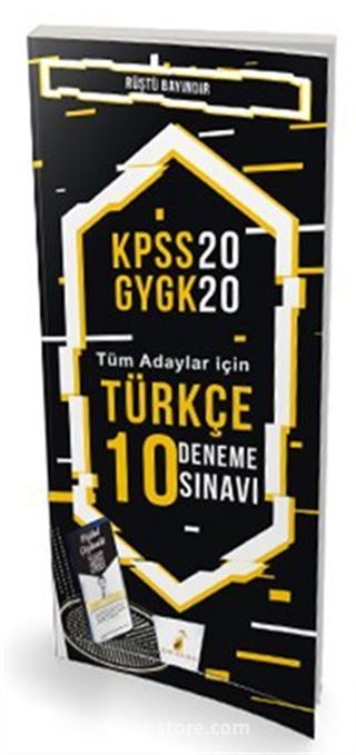 2020 KPSS Türkçe 10 Deneme Sınavı Dijital Çözümlü
