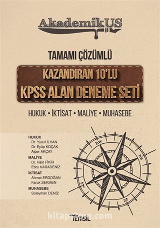 AkademikUs Tamamı Çözümlü Kazandıran 10'lu KPSS Alan Deneme Seti