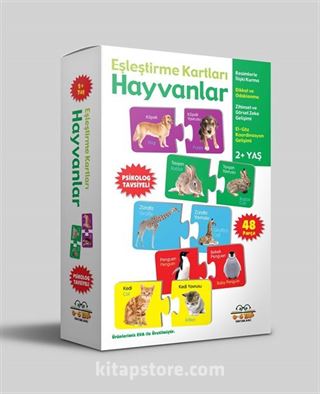 Eşleştirme Kartları - Hayvanlar (2+ Yaş)