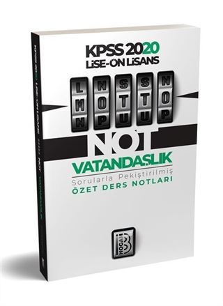 2020 KPSS Lise Önlisans Motto Vatandaşlık Ders Notları
