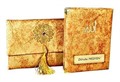 Nubuk Kumaş Kaplı ve Çantalı Yasin Kitabı Seti (Sarı)
