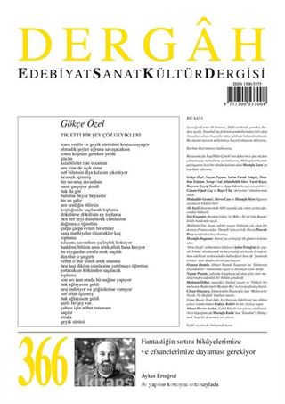 Dergah Edebiyat Sanat Kültür Dergisi Sayı:366 Ağustos 2020