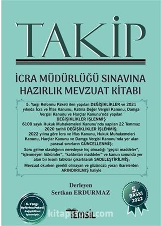 Takip İcra Müdürlüğü Sınavına Hazırlık Mevzuat Kitabı