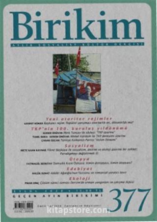 Birikim Aylık Sosyalist Kültür Dergisi Sayı:377 2020