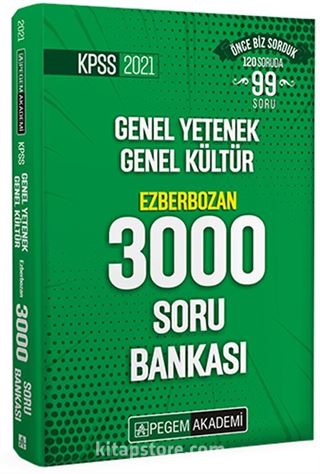 2021 KPSS Genel Yetenek Genel Kültür Ezberbozan 3000 Soru Bankası