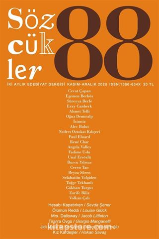 Sözcükler İki Aylık Edebiyat Dergisi Sayı:88 Kasım-Aralık 2020