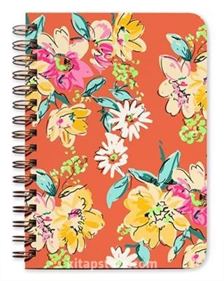 Orange Floral Undated Planner
