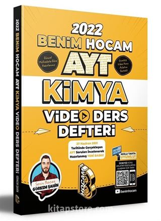 2022 AYT Kimya Video Ders Defteri Benim Hocam Yayınları