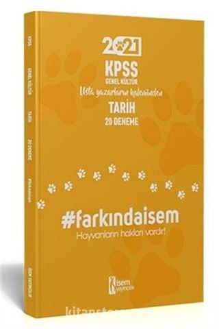 2021 Farkındaİsem KPSS Genel Kültür Tarih 20 Deneme