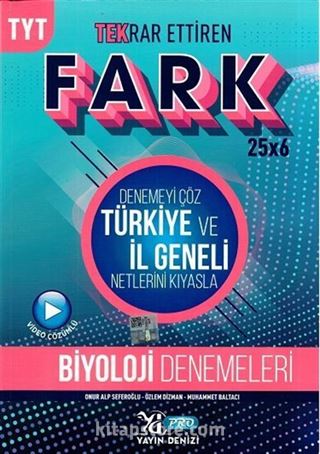 TYT Biyoloji Fark 25x6 Tekrar Ettiren Denemeleri