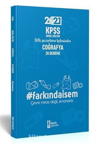 2021 Farkındaİsem KPSS Genel Kültür Coğrafya 20 Deneme
