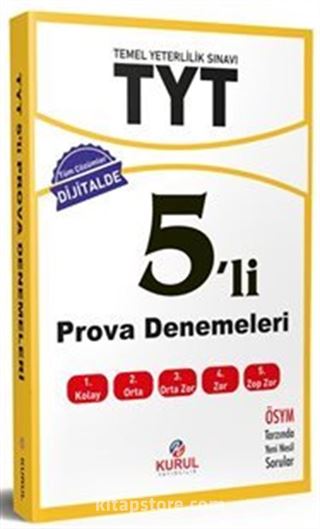 TYT Kolaydan Zora 5'li Prova Denemeleri QR Kod Çözümlü