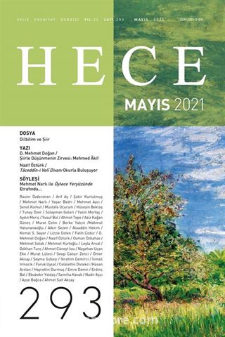 Sayı:293 Mayıs 2021 Hece Aylık Edebiyat Dergisi