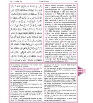 Kur'an-ı Kerim ve Açıklamalı Yüce Meali / Transkripsiyonlu- Renkli- Tecvidli- Üçlü Meal (Rahle Boy - Kod:077)