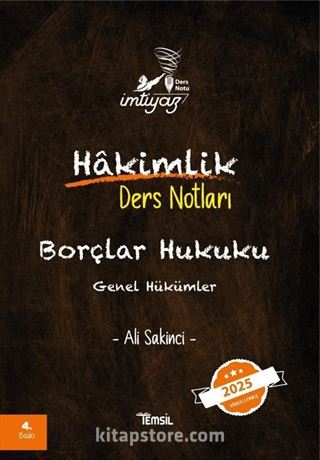 İmtiyaz Borçlar Hukuku Genel Hükümler Hakimlik Ders Notları