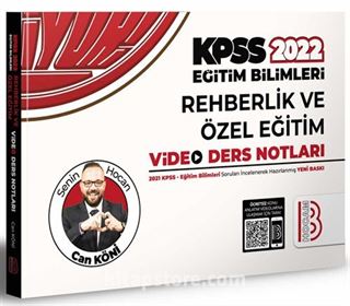 2022 KPSS Eğitim Bilimleri Rehberlik Video Ders Notları