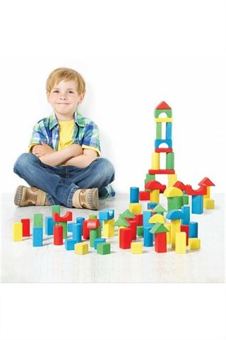 Ahşap Blok 100 Parça Renkli (509113)
