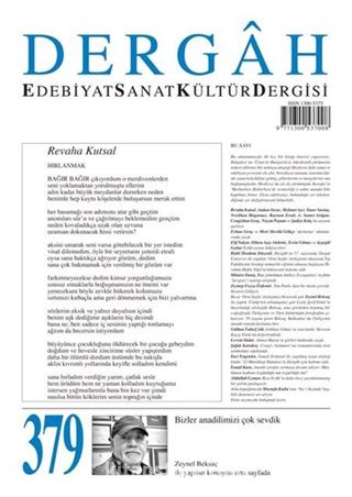 Dergah Edebiyat Sanat Kültür Dergisi Sayı: 379 Eylül 2021