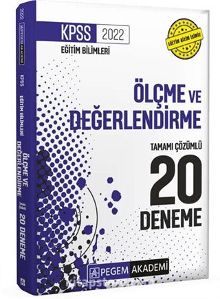 2022 KPSS Eğitim Bilimleri Ölçme ve Değerlendirme Tamamı Çözümlü 20 Deneme