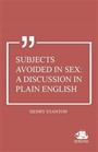 Subjects Avoided in Sex: A Discussion in Plain English