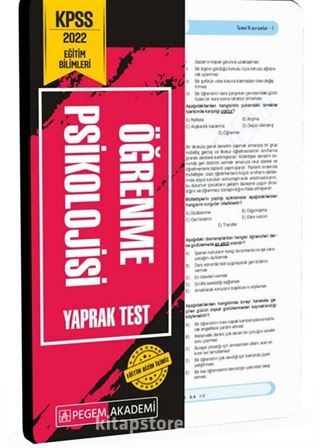 2022 KPSS Eğitim Bilimleri Öğrenme Psikolojisi Yaprak Test