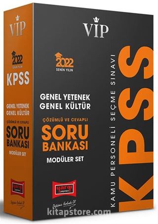 2022 KPSS Genel Yetenek Genel Kültür Vip Çözümlü ve Cevaplı Modüler Soru Bankası Seti (5 Kitap)
