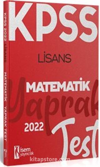 2022 KPSS Lisans Genel Kültür Matematik Yaprak Test