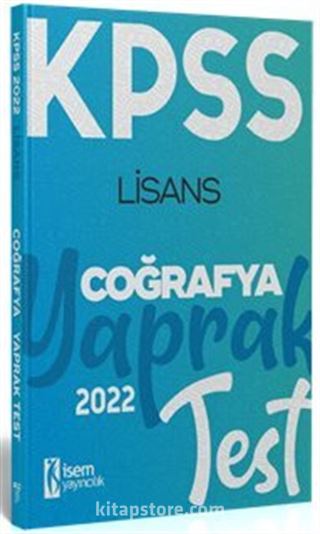 2022 KPSS Lisans Genel Kültür Coğrafya Yaprak Test
