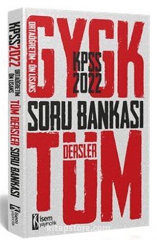 2022 KPSS Ortaöğretim Ön Lisans Tüm Dersler Tek Kitap Soru Bankası Dijital Çözümlü