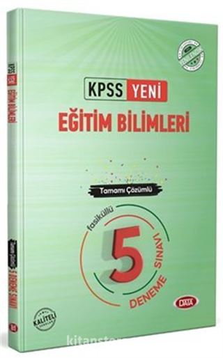 KPSS Eğitim Bilimleri Tamamı Çözümlü 5 Fasikül Deneme Sınavı
