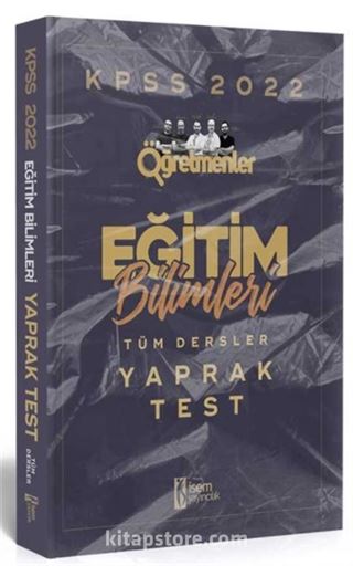 2022 KPSS Öğretmenler Eğitim Bilimleri Tüm Dersler Yaprak Test