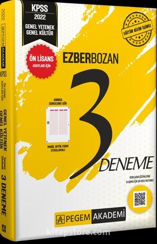 2022 KPSS Önlisans Genel Kültür Genel Yetenek Ezberbozan 3 Deneme