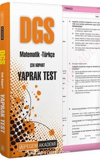 2022 DGS Matematik-Türkçe Çek Kopar Yaprak Test