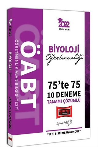 2022 ÖABT Biyoloji Öğretmenliği 75te 75 Tamamı Çözümlü 10 Deneme