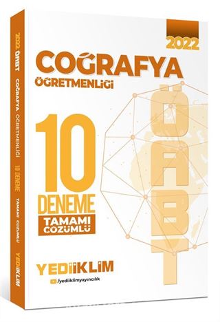 2022 ÖABT Coğrafya Öğretmenliği Tamamı Çözümlü 10 Deneme